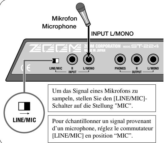 ZOOM ST224 - Connexion à une source sonore (2) (Microphone) - 1