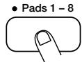 ZOOM ST224 - Appuyez sur le pad pour lequel vous voulez changer le paramètre selectionné. - 1
