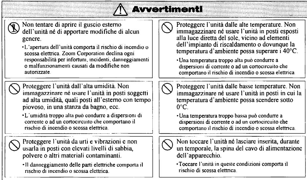 ZOOM STUDIO 1204 - Precauzioni per l'Uso - 1