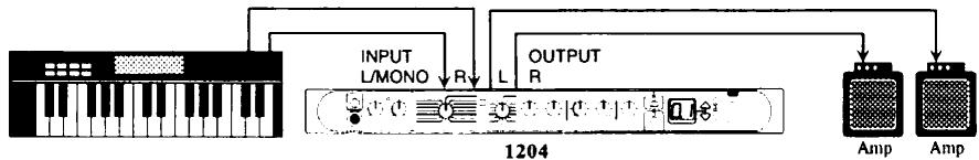 ZOOM STUDIO 1204 - ■ Anschluß zwischen elektronischen Instrument und Wiedergabegerät - 1