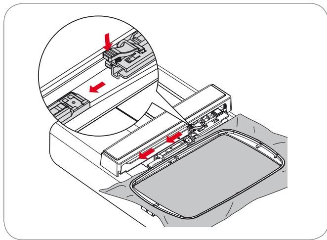 BERNINA CHICAGO 7 - Retirer le cadre de broderie - 1