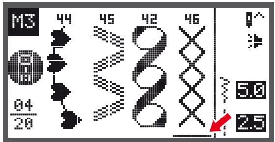 BERNINA CHICAGO 7 - Fonctions de traitement dans la mémoire - ajouter un motif de point - 8
