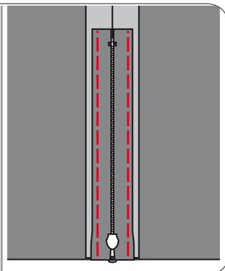 BERNINA CHICAGO 7 - Placer une fermeture à glissière au centre - 2