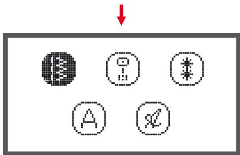 BERNINA CHICAGO 7 - Sélection des groupes de motifs de points / réglage des couleurs - 3