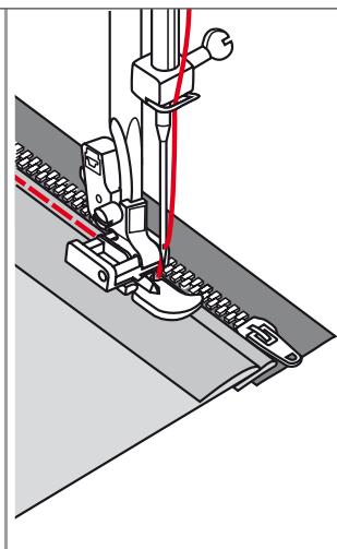 BERNINA CHICAGO 7 - Placer une fermeture à glissière de côté - 4