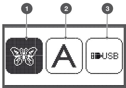BERNINA CHICAGO 7 - Écran dans le mode de broderie - écran de la sélection des catégories - 1