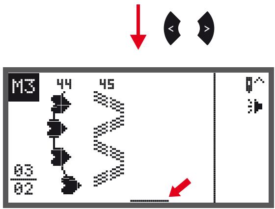 BERNINA CHICAGO 7 - Fonctions de traitement dans la mémoire - ajouter un motif de point - 4