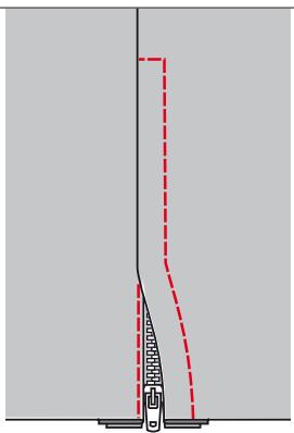 BERNINA CHICAGO 7 - Placer une fermeture à glissière de côté - 6