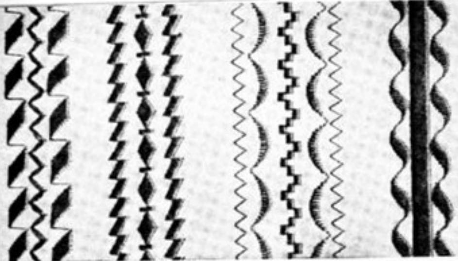 BERNINA RECORD 530, 530 - Coutures d'ornement automatiques avec une aiguille Fig. 47 - 1
