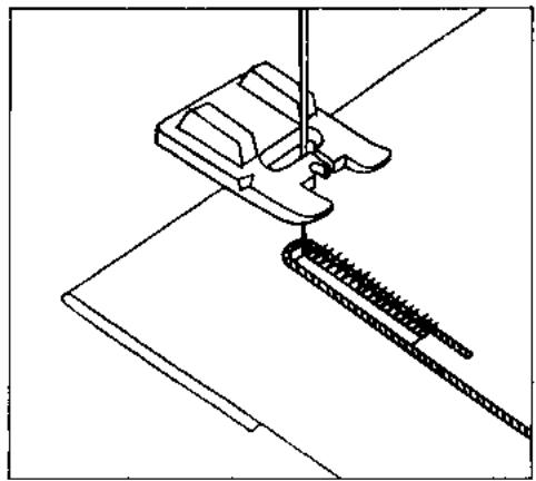 BERNINA 707 - How to sew the buttonhole with reinforcing cord - 1