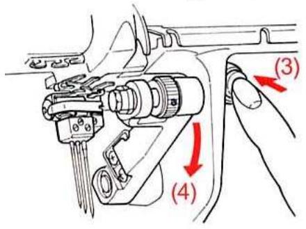 BERNINA 1300DC - Lever de réglage pour le boucleur supérieur - 3