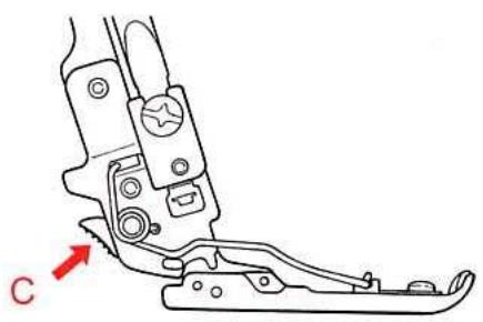 BERNINA 1300DC - Relever et abaisser le coudeau supérieur - 2