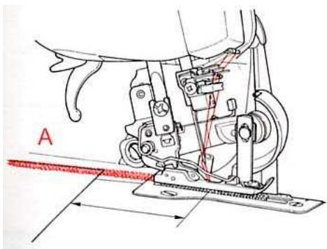 BERNINA 1300DC - Surjet à 2 fils (aiguille droite) + point de chaînette - 1