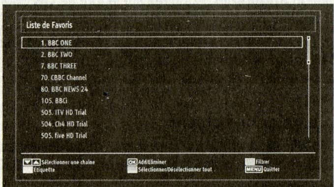WALTHAM WT 32842 B - Gestion des chaînes : favoris - 1