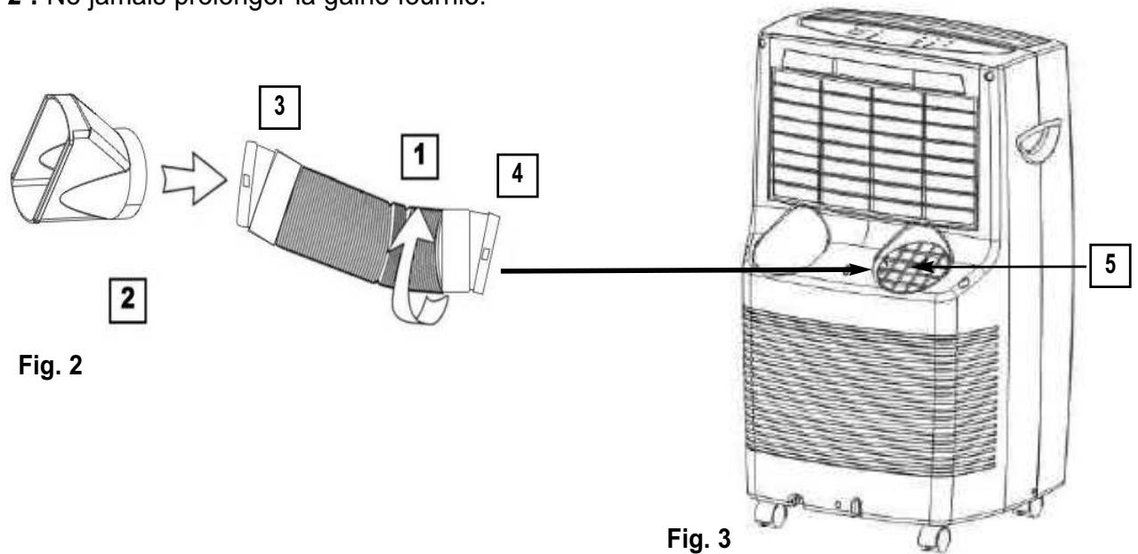 SUPRA BLIZAIR - VERSION MOBILE: Poser la gaine de sortie d'air dans l'entre-baillement d'une porte ou d'une fenêtre. - 1