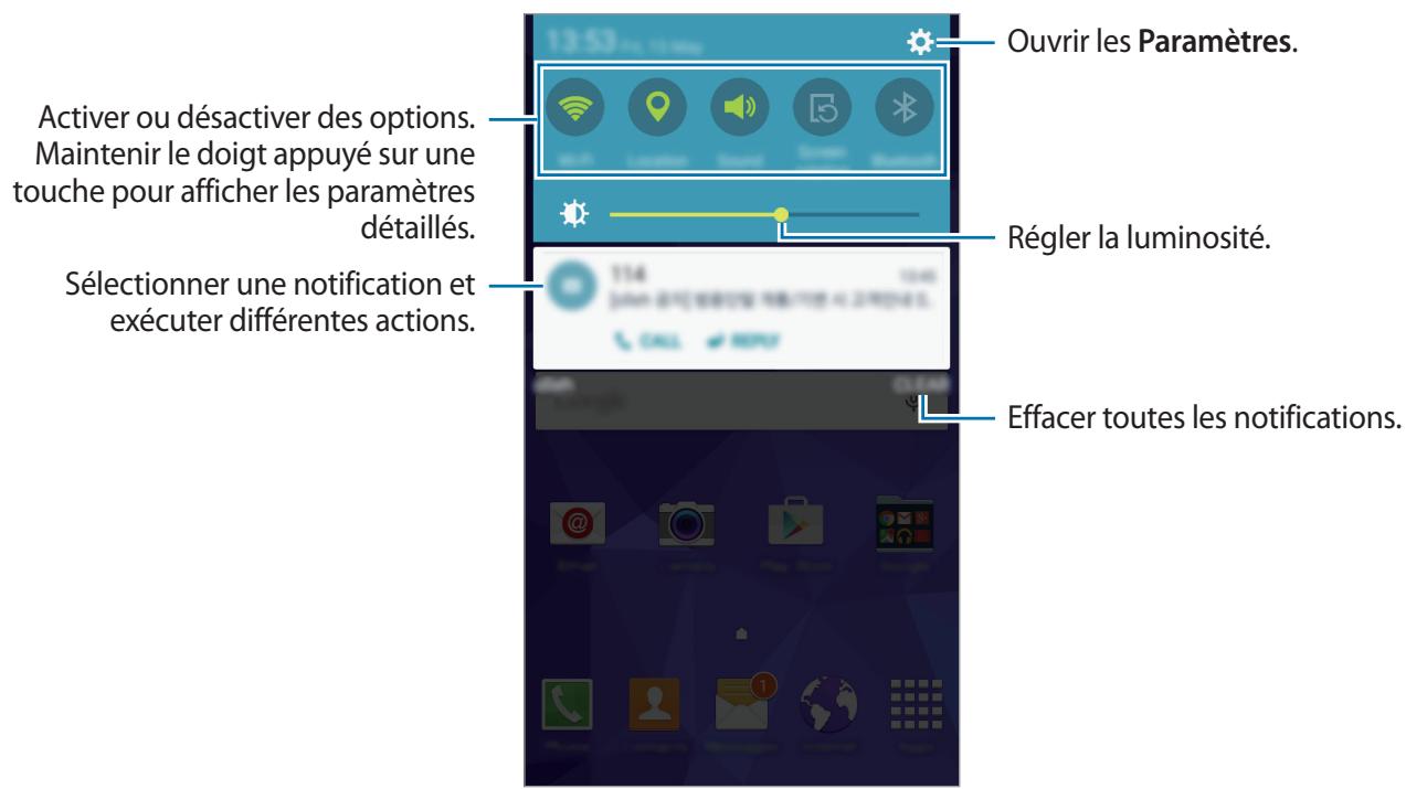 SAMSUNG SM-G531F - Utiliser le volet des raccourcis - 2
