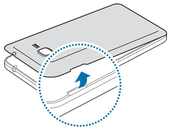 SAMSUNG SM-G531F - Installer la carte SIM ou USIM et la batterie - 2
