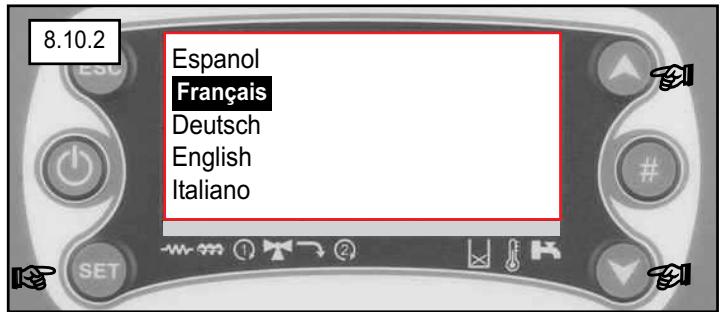 SUPRA NIMOS - Menu utilisateur - Langues - 2
