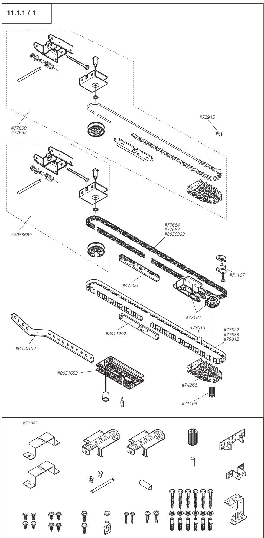 MARANTEC CONFORT 250 - Pièces détachées rail - 1