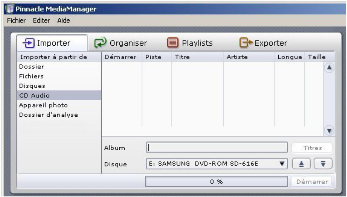 PINNACLE MEDIAMANAGER - Importer - CD audio - 2