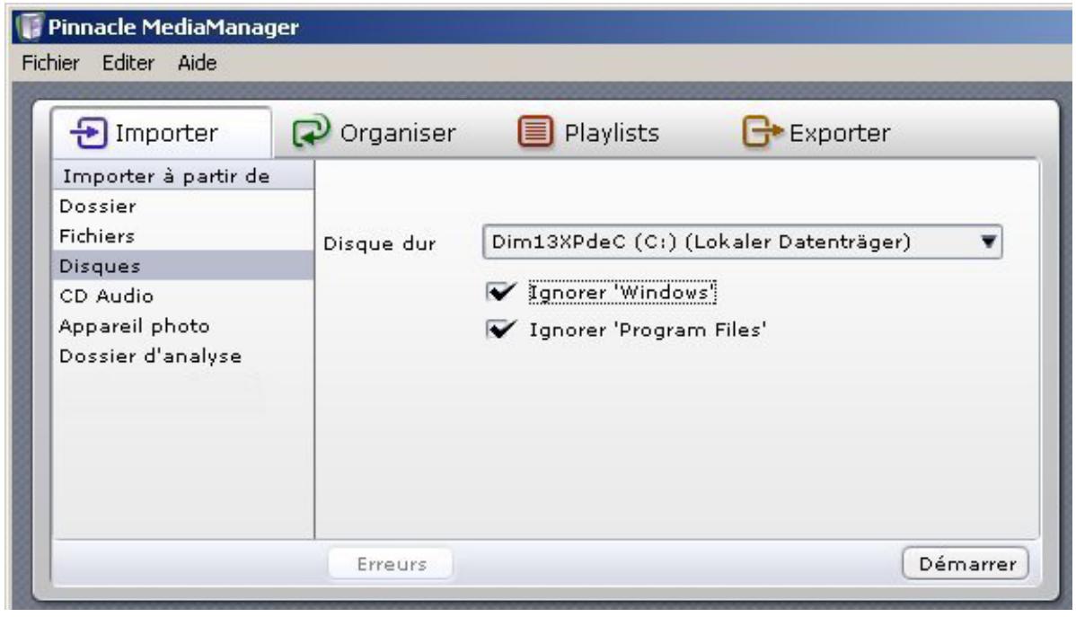 PINNACLE MEDIAMANAGER - Importer - disques - 1
