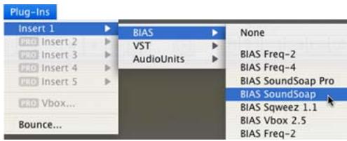PINNACLE SOUNDSOAP 2.1 - Emploi de SoundSoap comme plug-in - 1