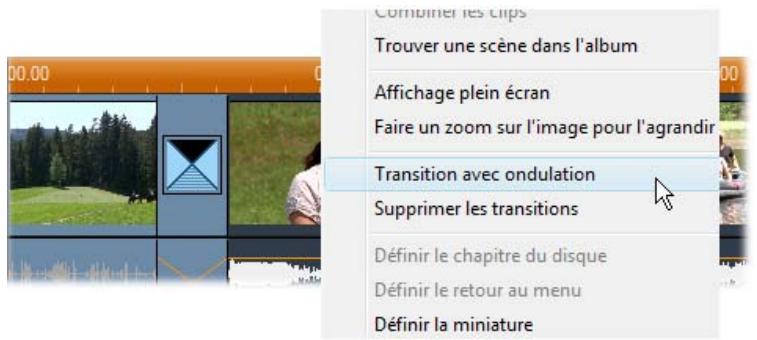 PINNACLE STUDIO 14 - La commande Transition avec ondulation - 2