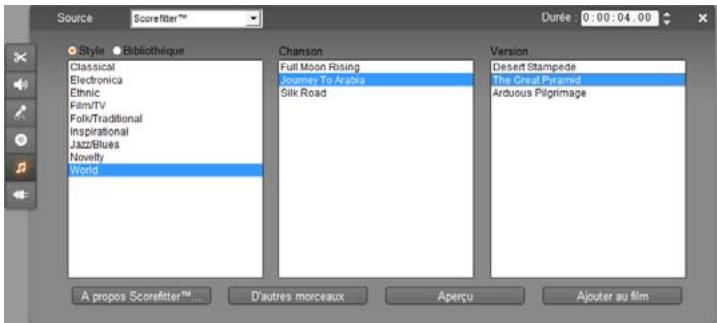 PINNACLE STUDIO 14 - L'outil Fond musical - 2
