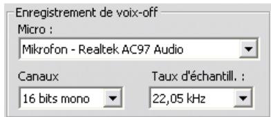 PINNACLE STUDIO 14 - Options d'enregistrement de la voix-off - 1