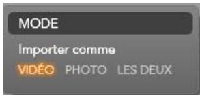 PINNACLE STUDIO 14 - Options d'import pour arrêtier une capture motion - 1