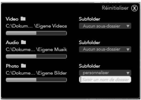 PINNACLE STUDIO 14 - Définir un sous-dossier - 1