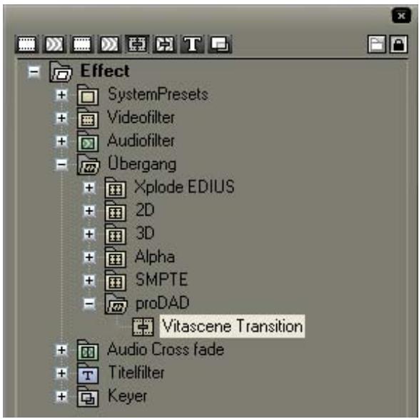 PINNACLE VITASCENE - Canopus Edius / Plugin comme transition - 1
