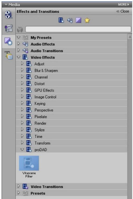 PINNACLE VITASCENE - AdobePremiereElements/Plugin comme effet video - 1