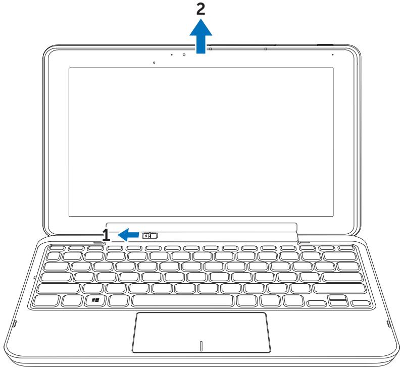 DELL XPS 10 - Désamarrer votre tablette du dock clavier - 1