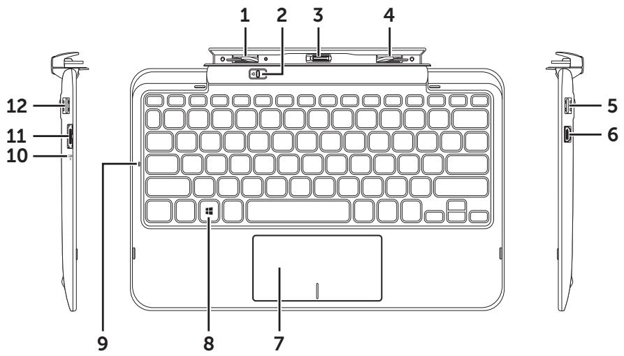 DELL XPS 10 - Caractéristiques du dock clavier mobile - 1