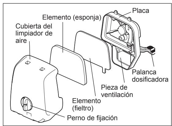 DOLMAR MS-246.4 CE - Puntos en el manejo del elemento del limpiador de aire - 1