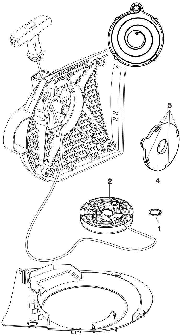 DOLMAR PC-6530 - Replacing the return spring - 3