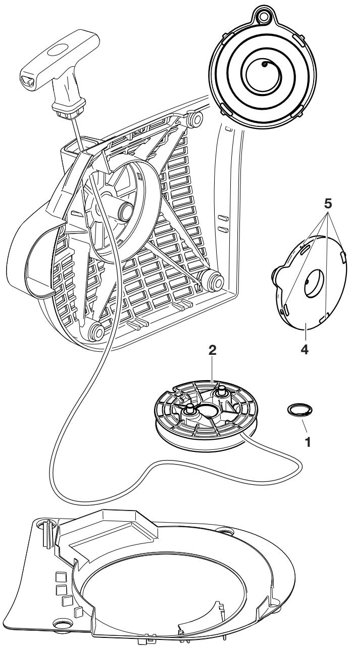 DOLMAR PC-7412 - Remplacement du ressort de rappel - 3