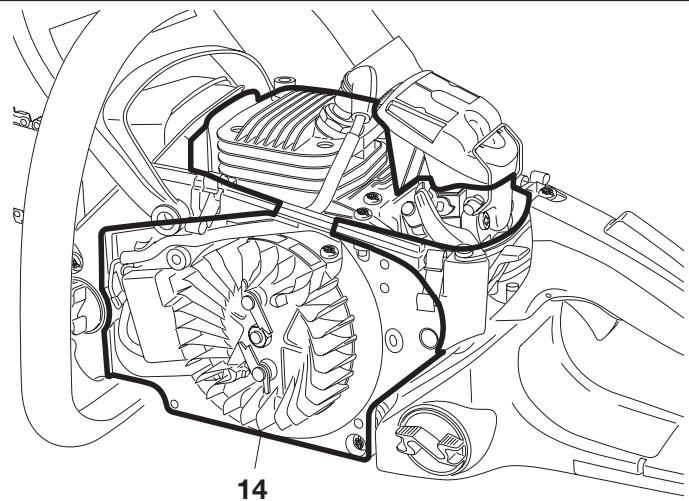 DOLMAR PS-5105 H - Mounting the fan housing - 1