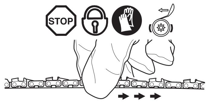 DOLMAR PS-5105 H - Tightening the saw chain - 2