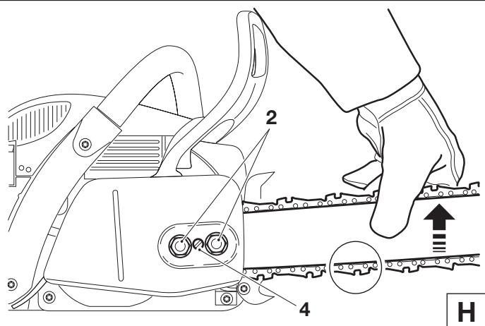 DOLMAR PS-5105 H - Tendre la chaîne de sciage - 1