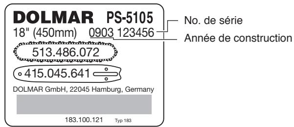 DOLMAR PS-5105 H - Plaque signalétique - 1