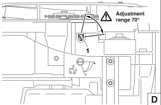 DOLMAR PS-6400 CH - Adjusting the chain lubrication - 2