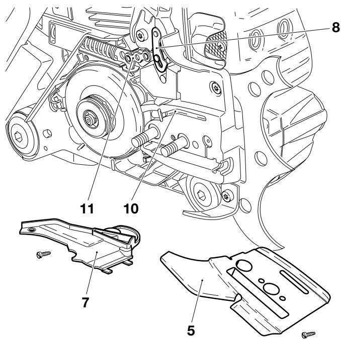 DOLMAR PS-7300 - Cleaning the brake band and sprocket interior - 1