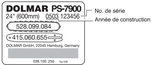 DOLMAR PS-7300 - Plaque signalétique - 1