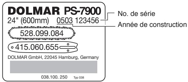 DOLMAR PS-7900 - Plaque signalétique - 1