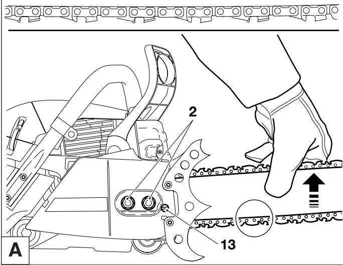 DOLMAR PS-7900 - Tightening the saw chain - 3