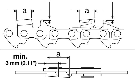 DOLMAR PS-7900 - The chain needs sharpening when: - 1