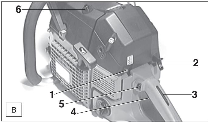 DOLMAR PS-9010 - Le frein de chaîne doit être vérifié avant de commencer tous travaux. - 1