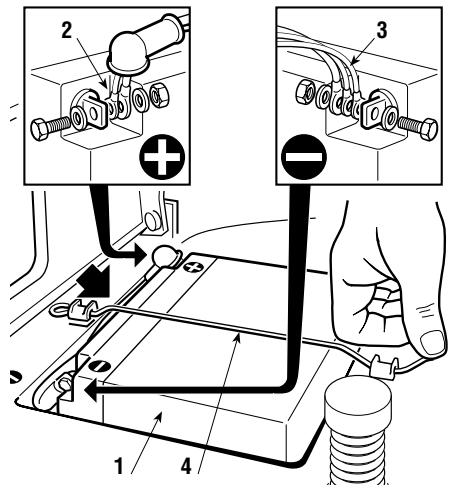 DOLMAR TM-92.14 H - ASSEMBLY AND CONNECTING THE BATTERY - 1